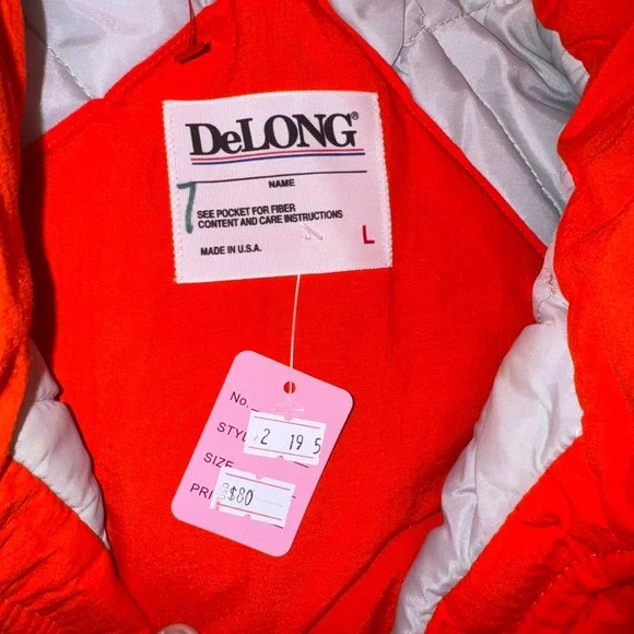 Vintage DeLONG Florida Gators Bomber Jacket Orange Mens Large NCAA Made in USA